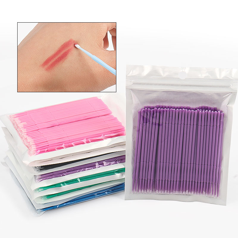 Eyelash Extension Cleaning - 100PCS/Bag Bamboo Eyelash Extension Cleaning Swabs