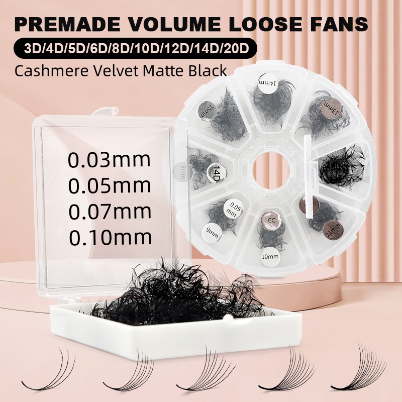 Eyelash Extension Anime - 500 Premade Loose Lashes Pro Made