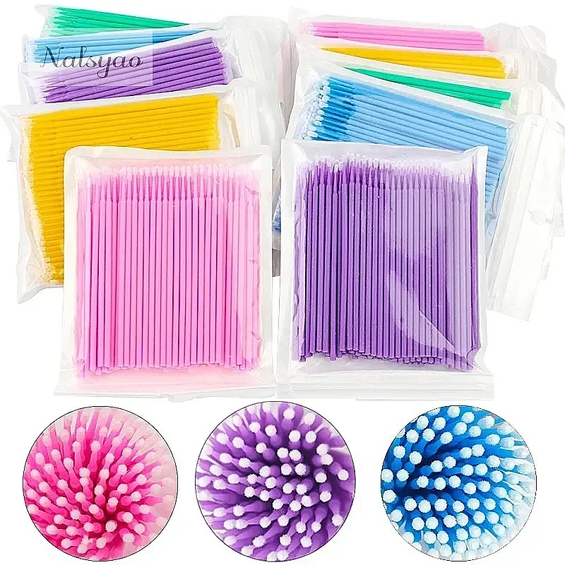 100Pcs Micro Cotton Swab Eyela - Eyelash Extension Cleaning recension och pris