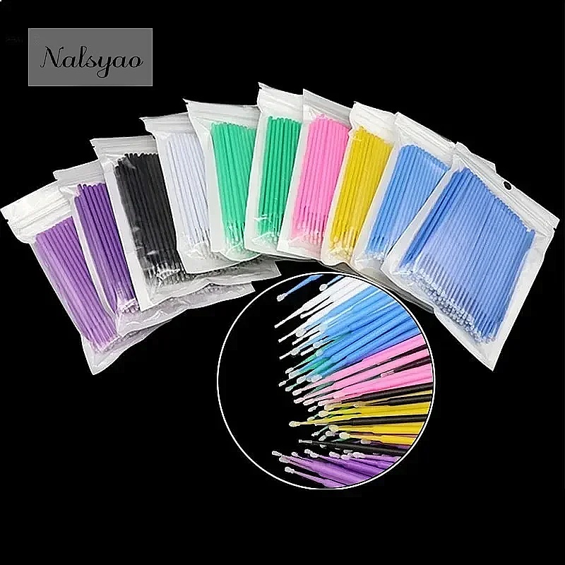 100Pcs Micro Cotton Swab Eyela - Eyelash Extension Cleaning recension och pris