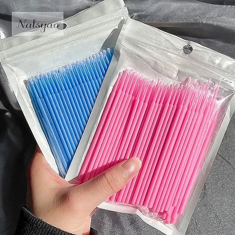 100Pcs Micro Cotton Swab Eyela - Eyelash Extension Cleaning recension och pris