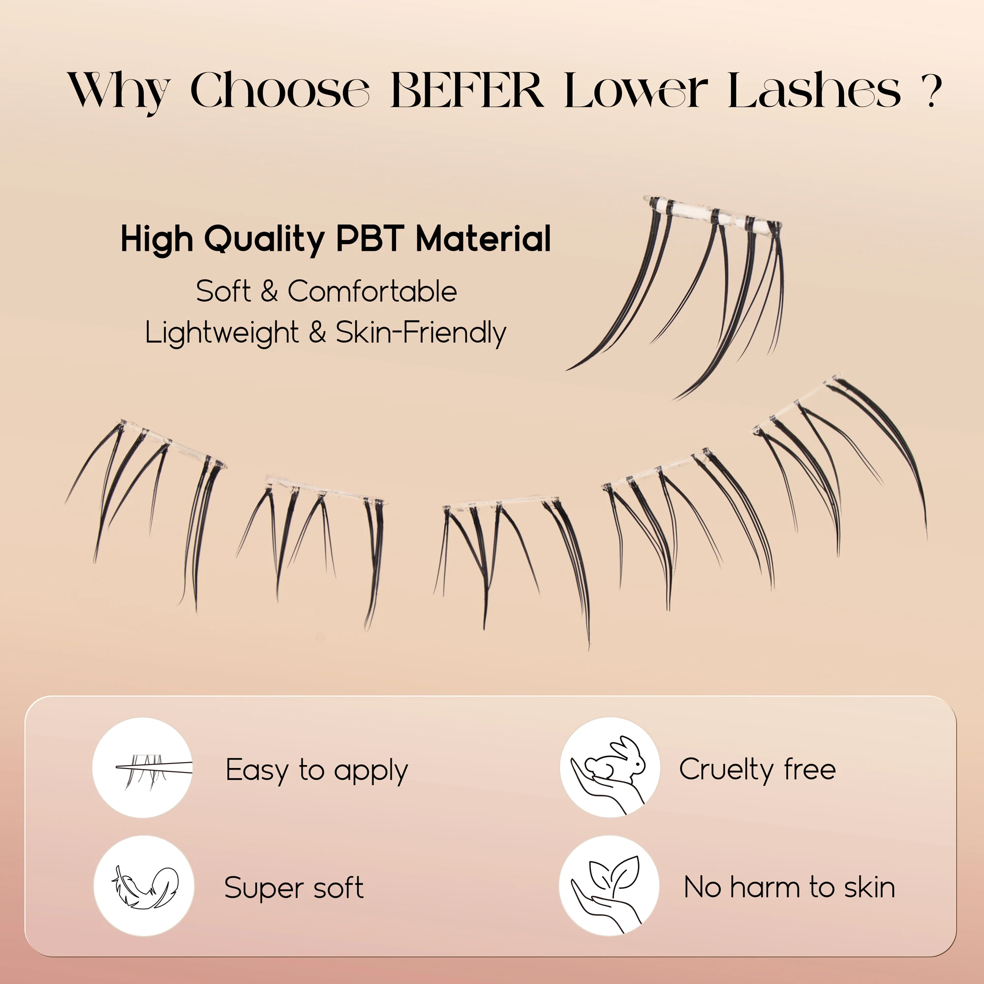 Befer No Glue Needed Lower Las - Eyelash Extension Anime recension och pris