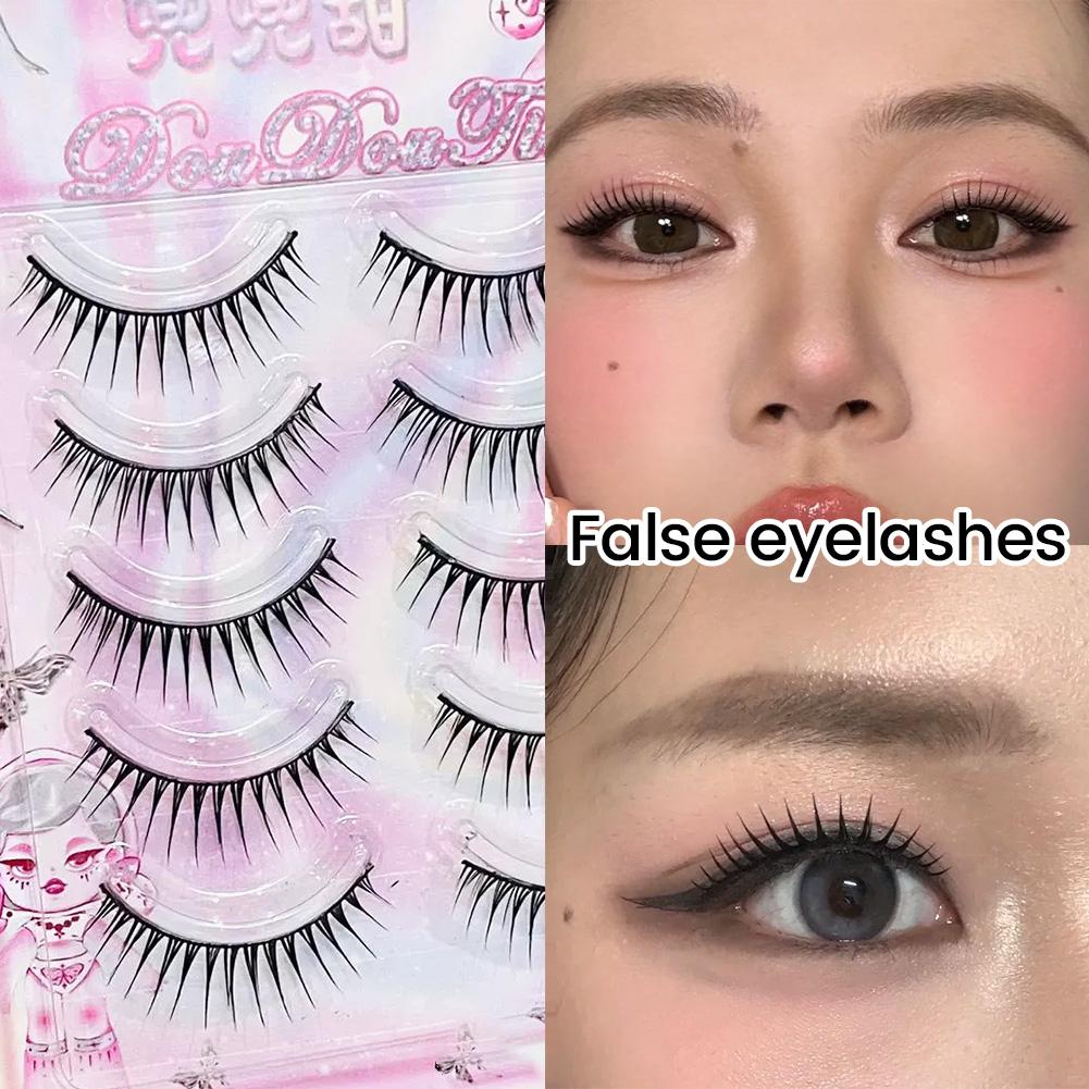 5 Pairs Korean Manga False Eye - Eyelash Extension Korean recension och pris