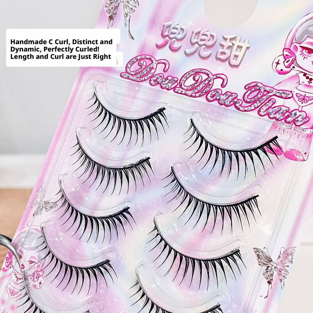 5 Pairs Korean Manga False Eye - Eyelash Extension Korean recension och pris