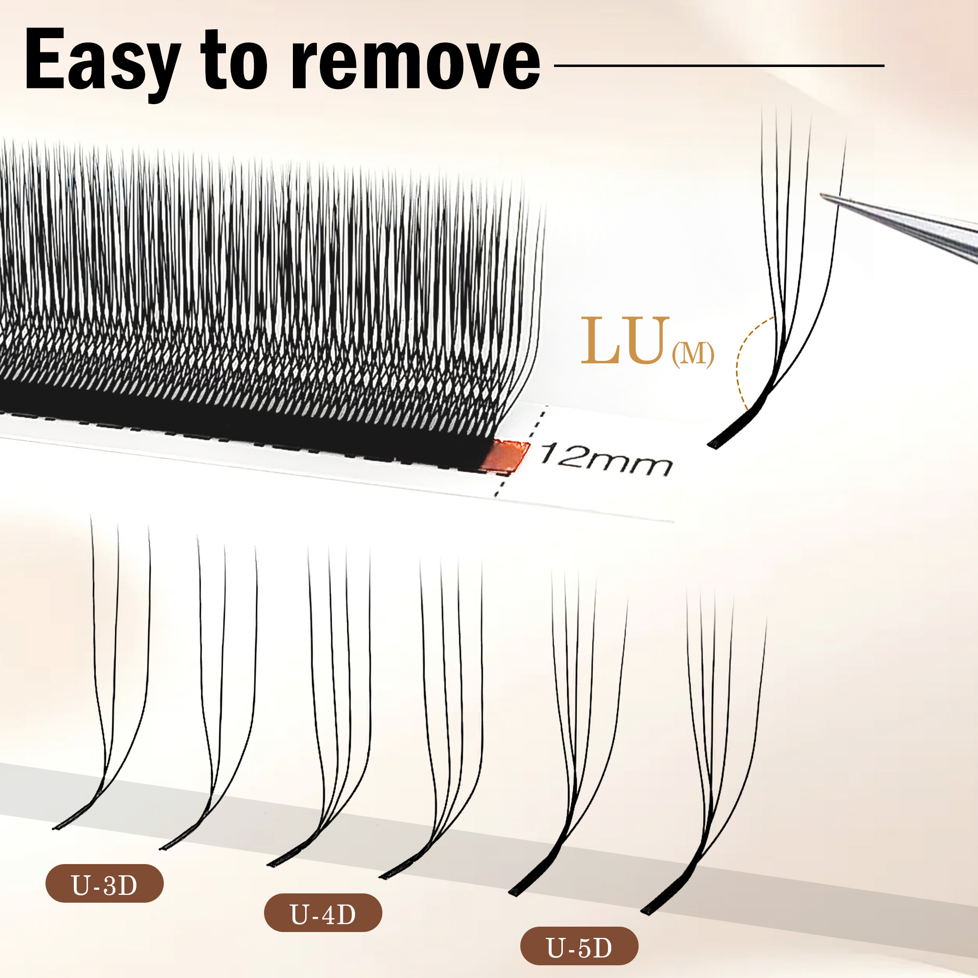 CoMango 3D 4D 5D U Shaped LU C - Eyelash Extension Anime recension och pris