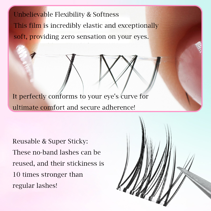 No Glue Eyelashes ”No-Band“Glu - Eyelash Extension Korean recension och pris