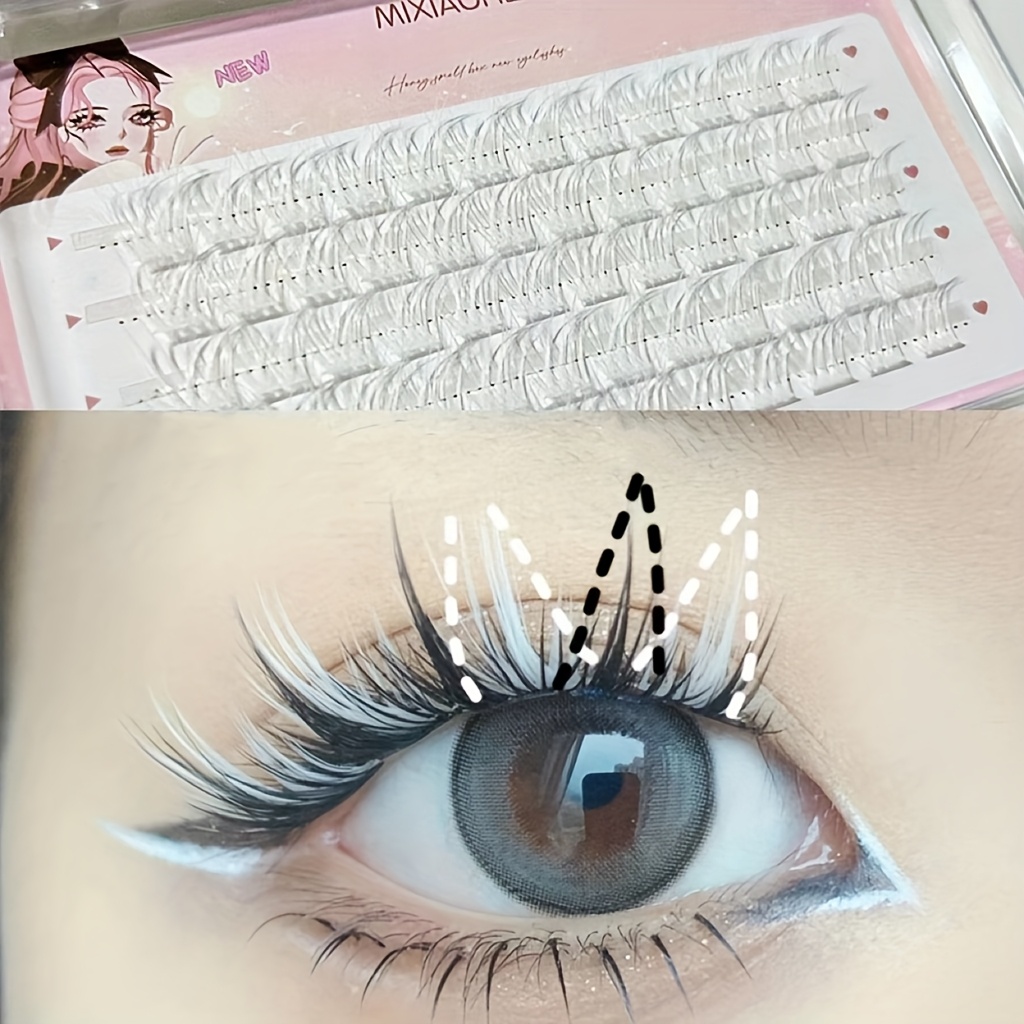 Mixiaohe Colorful Eyelashes 60 - Eyelash Extension Anime recension och pris